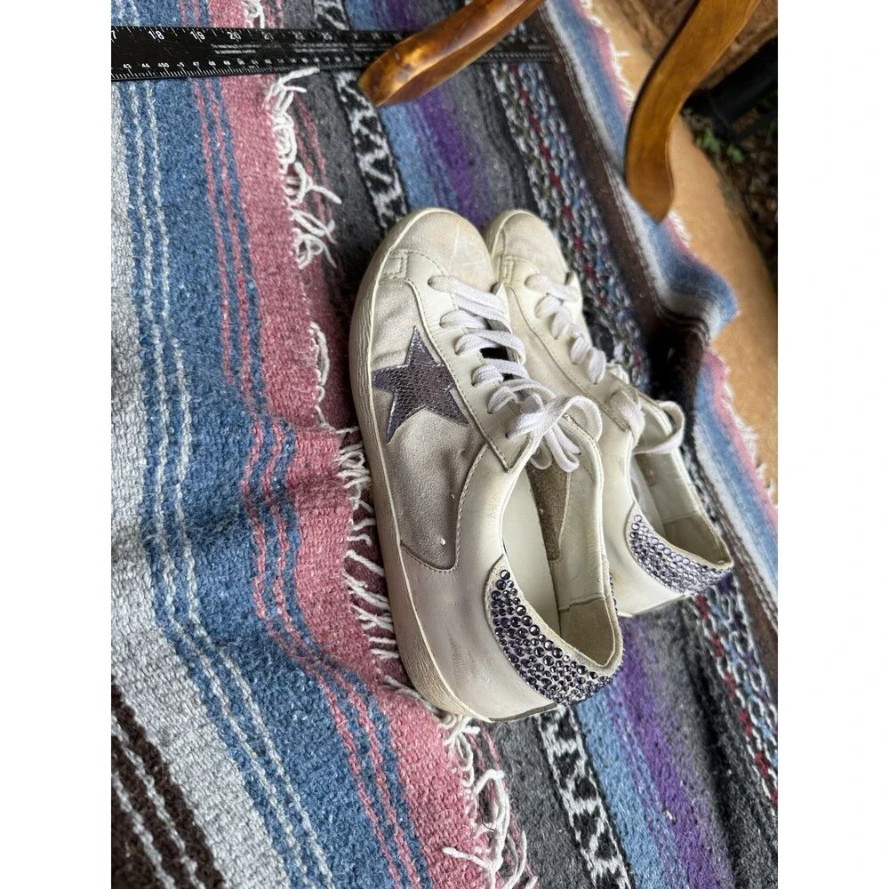 Golden Goose Super-Star Private Edit Womens US7 EU37 Star Crystal Heel Sneakers